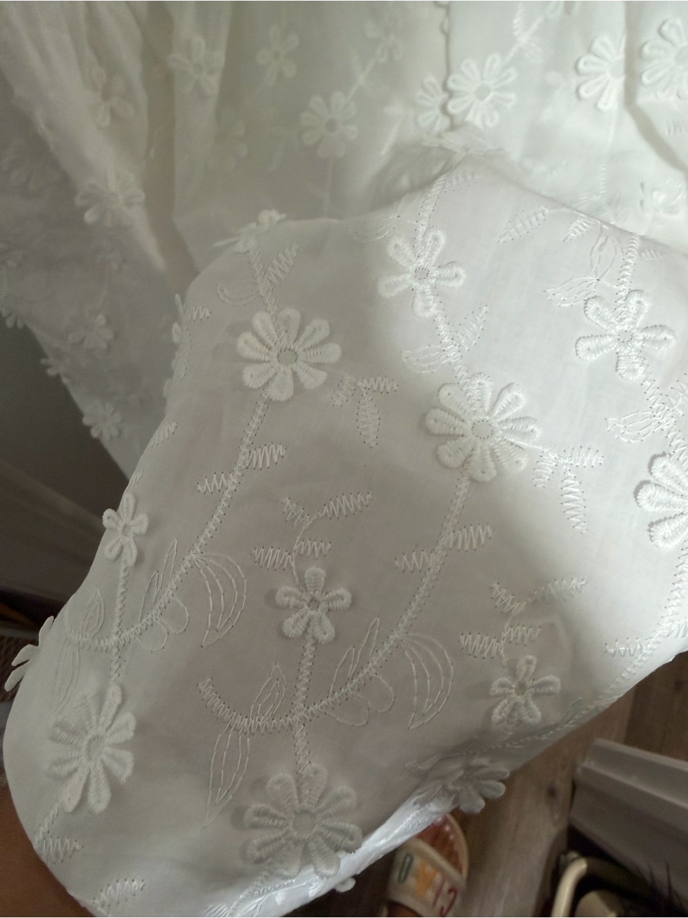 NWT Nanette Lepore White Floral Embroidered Puff Sleeve Mini Dress - Picture 5 of 9